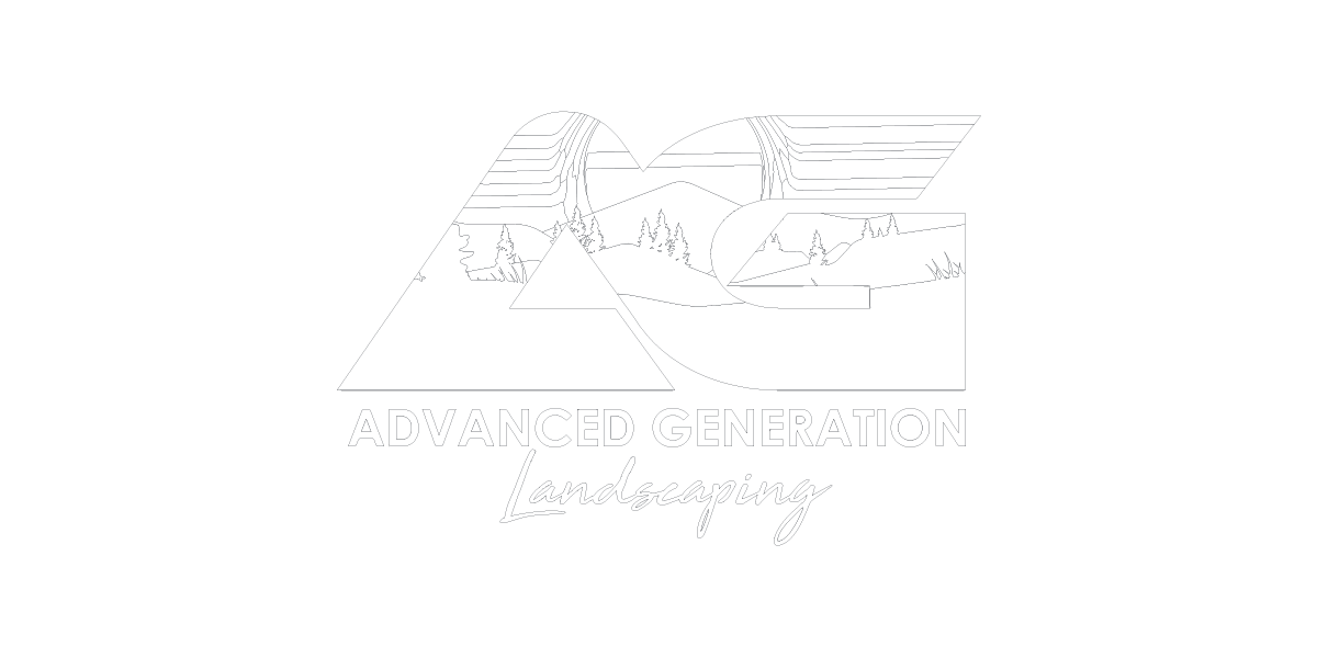 Advanced Generation Landscaping Logo - White