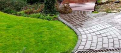 Paver Walkway with Drain and Bridge 1080x473